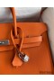 Hermes Birkin 35 Retourne Handmade Bag in Orange Epsom Calfskin