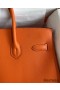 Hermes Birkin 35 Retourne Handmade Bag in Orange Epsom Calfskin