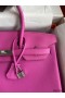Hermes Birkin 35 Retourne Handmade Bag in Rose Magnolia Epsom Calfskin