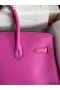Hermes Birkin 35 Retourne Handmade Bag in Rose Magnolia Epsom Calfskin
