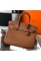 Hermes Birkin 35cm Bag In Gold Clemence Leather GHW