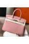 Hermes Birkin 35cm Bag In Pink Clemence Leather GHW