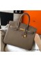 Hermes Birkin 35cm Bag In Taupe Grey Clemence Leather GHW