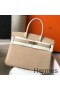 Hermes Birkin 35cm Bag In Trench Clemence Leather GHW