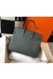 Hermes Birkin 35cm Bag In Vert Amande Clemence Leather GHW