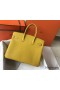 Hermes Birkin 35cm Bag In Yellow Clemence Leather GHW