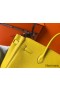 Hermes Birkin 35cm Bag In Yellow Clemence Leather GHW