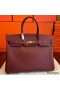 Hermes Birkin 40 Handmade Bag In Bordeaux Epsom Leather