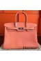 Hermes Birkin 40 Handmade Bag In Crevette Clemence Leather
