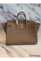 Hermes Birkin 40 Handmade Bag In Taupe Clemence Leather