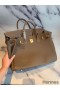 Hermes Birkin 40 Handmade Bag In Taupe Clemence Leather