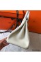 Hermes Birkin 40 Handmade Bag In White Clemence Leather