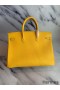 Hermes Birkin 40 Handmade Bag In Yellow Clemence Leather