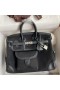 Hermes Birkin Cargo 25 Bag in Black Toile and Swift Leather