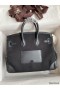 Hermes Birkin Cargo 25 Bag in Black Toile and Swift Leather