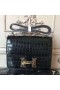 Hermes Black Constance MM 24cm Crocodile Bag