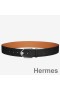 Hermes Black Licol 40 MM Reversible Leather Belt