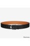 Hermes Black Licol 40 MM Reversible Leather Belt