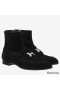 Hermes Black Suede Saint Honore Ankle Boots