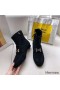 Hermes Black Suede Saint Honore Ankle Boots