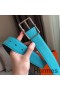 Hermes Bleu Obscur Saddle 38MM Reversible Belt