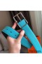 Hermes Bleu Obscur Saddle 38MM Reversible Belt