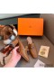 Hermes Blossom Mules 60mm In Brown Goatskin