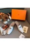 Hermes Blossom Mules 60mm In White Goatskin