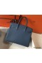 Hermes Blue Agate Clemence Birkin 30cm Bag