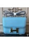 Hermes Blue Atoll Constance MM 24cm Epsom Leather Bag