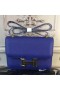 Hermes Blue Electric Constance MM 24cm Epsom Leather Bag