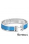 Hermes Blue Enamel Clic H PM Bracelet