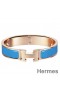 Hermes Blue Enamel Clic H PM Bracelet