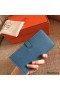 Hermes Blue Jean Clemence Bearn Gusset Wallet