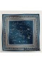 Hermes Blue Tatouages Marins Bandana Shawl 140