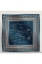 Hermes Blue Tatouages Marins Bandana Shawl 140