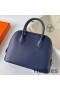 Hermes Bolide 1923 25 Handmade Bag In Blue Saphir Evercolor Calfskin