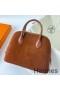 Hermes Bolide 1923 25 Handmade Bag In Gold Doblis Suede Leather