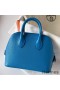 Hermes Bolide 1923 Mini Handmade Bag In Blue Frida Chevre Mysore Leather
