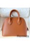 Hermes Bolide 1923 Mini Handmade Bag In Gold Evercolor Calfskin