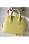 Hermes Bolide 1923 Mini Handmade Bag In Jaune Bourgeon Chevre Mysore Leather