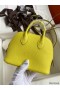 Hermes Bolide 1923 Mini Handmade Bag In Lime Chevre Mysore Leather