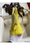Hermes Bolide 1923 Mini Handmade Bag In Lime Chevre Mysore Leather