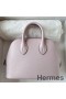 Hermes Bolide 1923 Mini Handmade Bag In Mauve Pale Chevre Mysore Leather