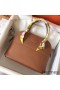 Hermes Bolide 27 Handmade Bag In Gold Clemence Leather