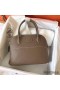 Hermes Bolide 27 Handmade Bag In Taupe Clemence Leather
