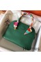 Hermes Bolide 31 Handmade Bag In Vert Vertigo Clemence Leather