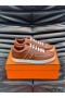 Hermes Boomerang Sneakers In Brown Epsom Calfskin