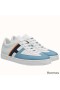 Hermes Boomerang Sneakers In Multicolore Blue Leather