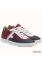 Hermes Boomerang Sneakers In Multicolore Bordeaux Leather
